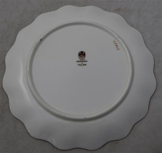 A Wedgwood thirteen piece bone china dessert service, lozenge dish 29.5cm